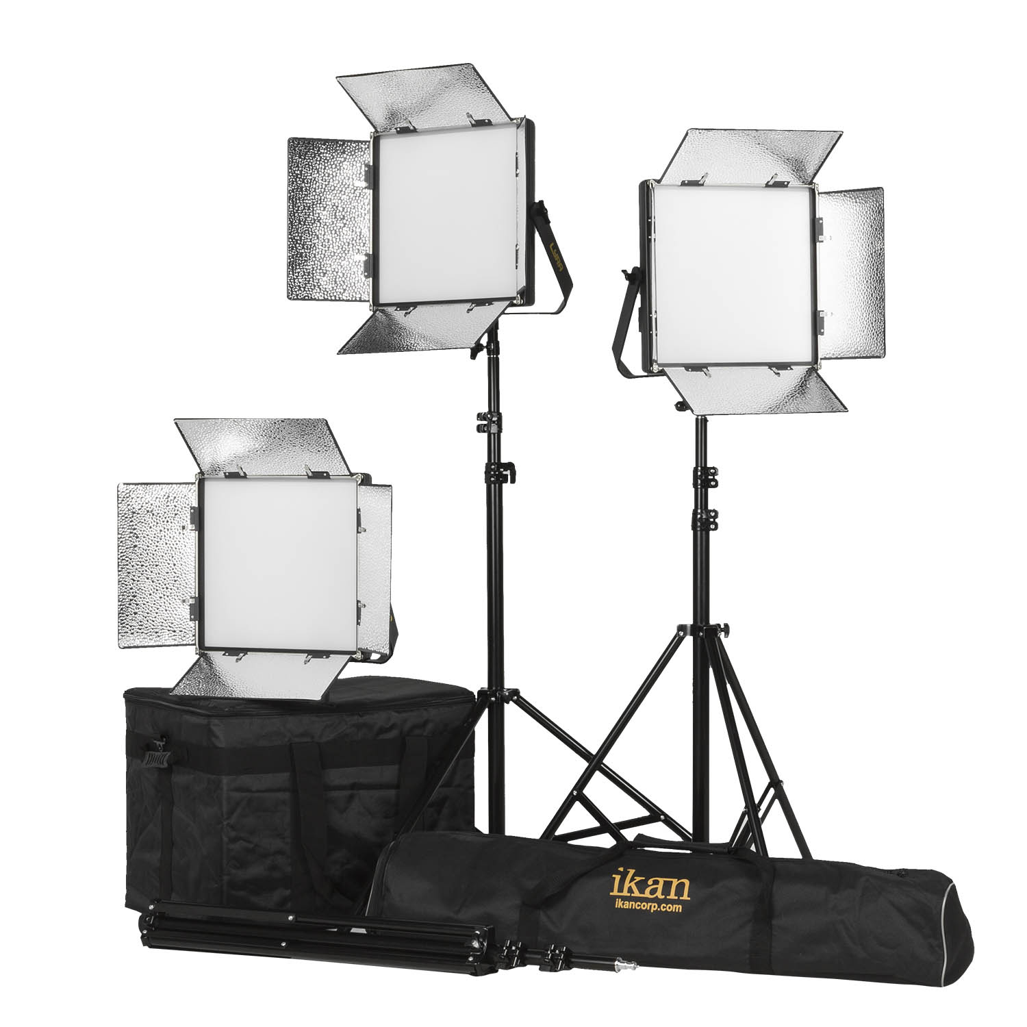 Mylo Bi-Color 5-Point LED Light Kit w/ 5 x MB8, Includes DV Batteries,  Stands, and Bags - Ikan