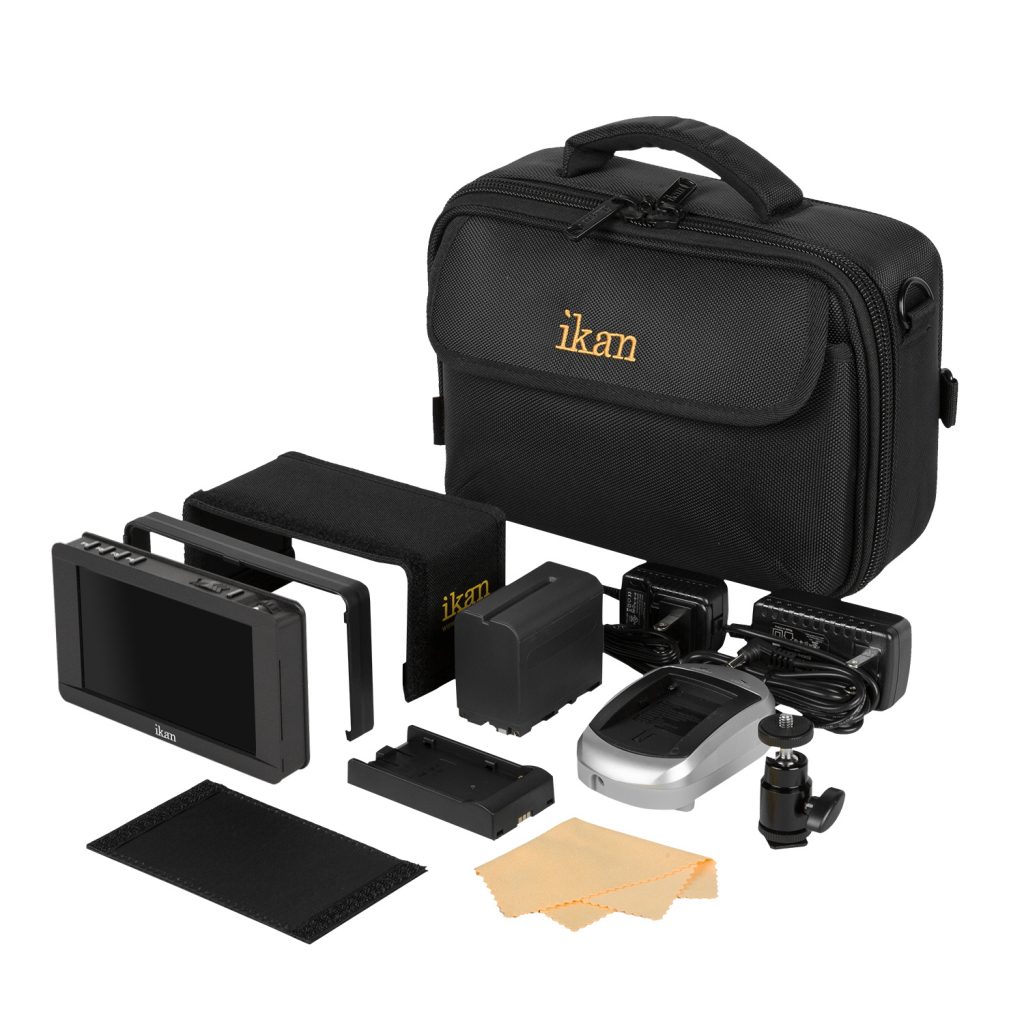 DH5e 5" 4K Support HDMI On-Camera LCD Field Monitor Deluxe Kit - Ikan