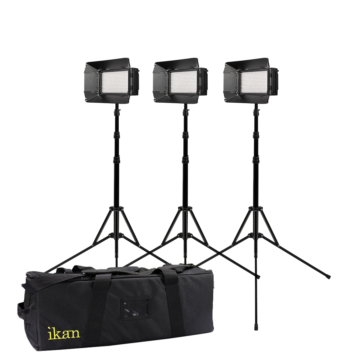Mylo Mini Bi-Color 3-Point LED Light Kit w/ 3 x MB4, Includes DV Batteries,  Stands, and Bags - Ikan