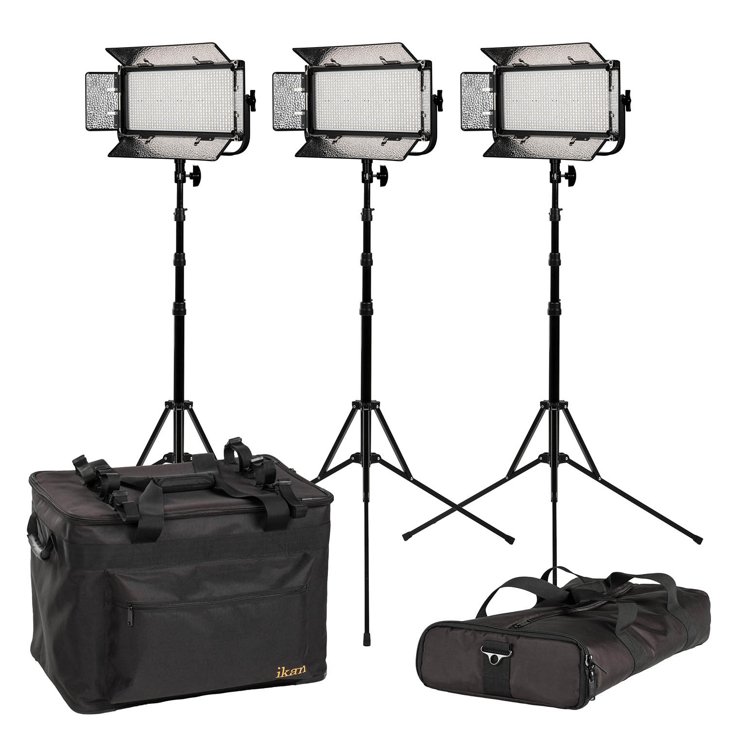 Mylo Bi-Color 3-Point LED Light Kit w/ 3 x MB8, Includes DV Batteries,  Stands, and Bags