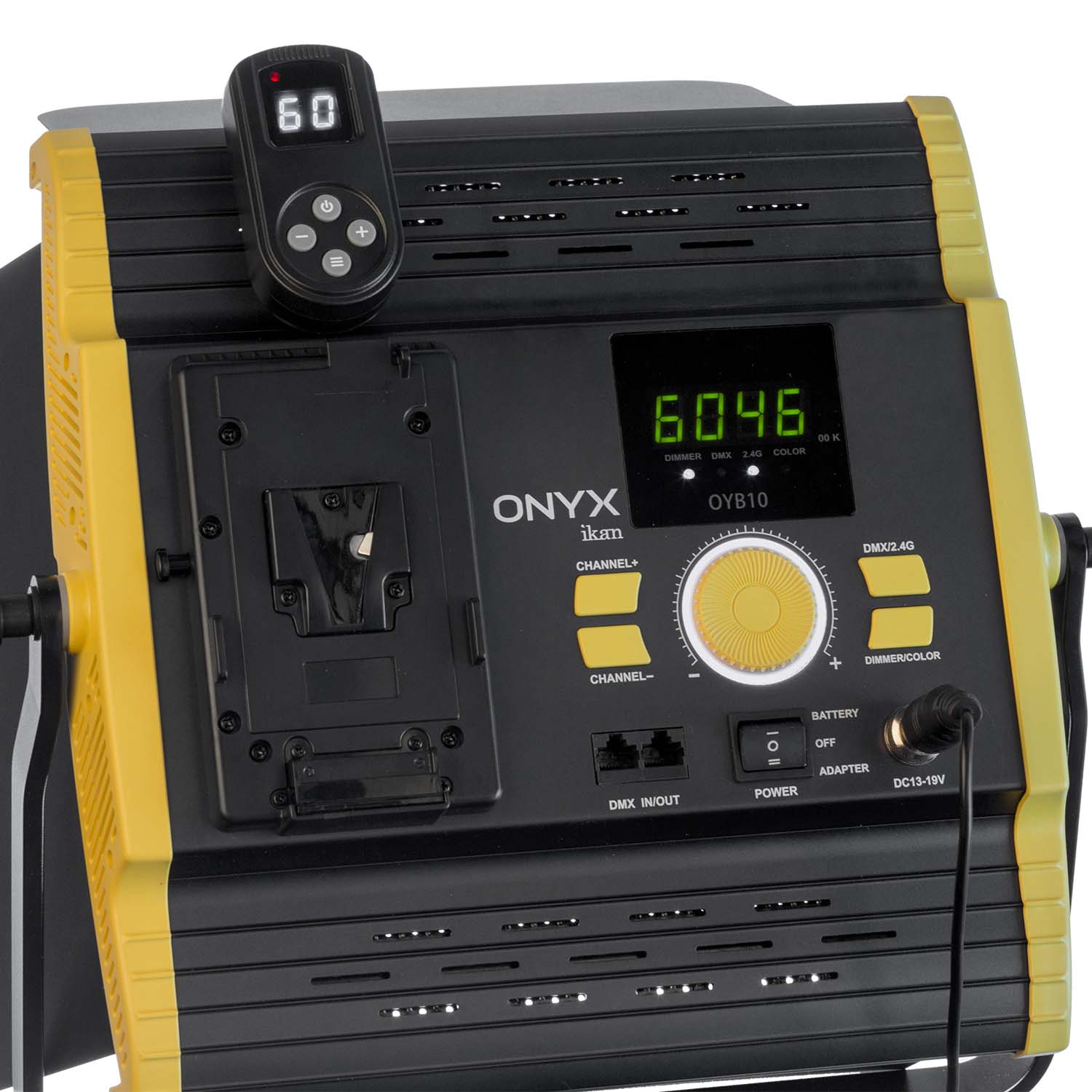 Onyx 1 x 1 Bi-Color 3200K-5600K Aluminum LED Light With V-Mount Battery  Plate