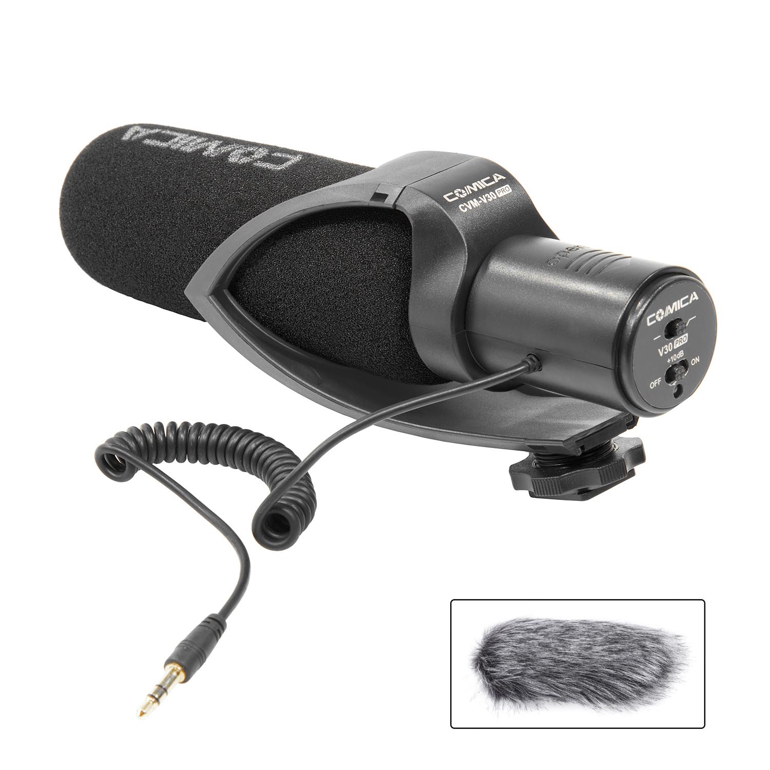 Mini On-Camera Directional Shotgun Mic (Black) (CoMica) - Ikan