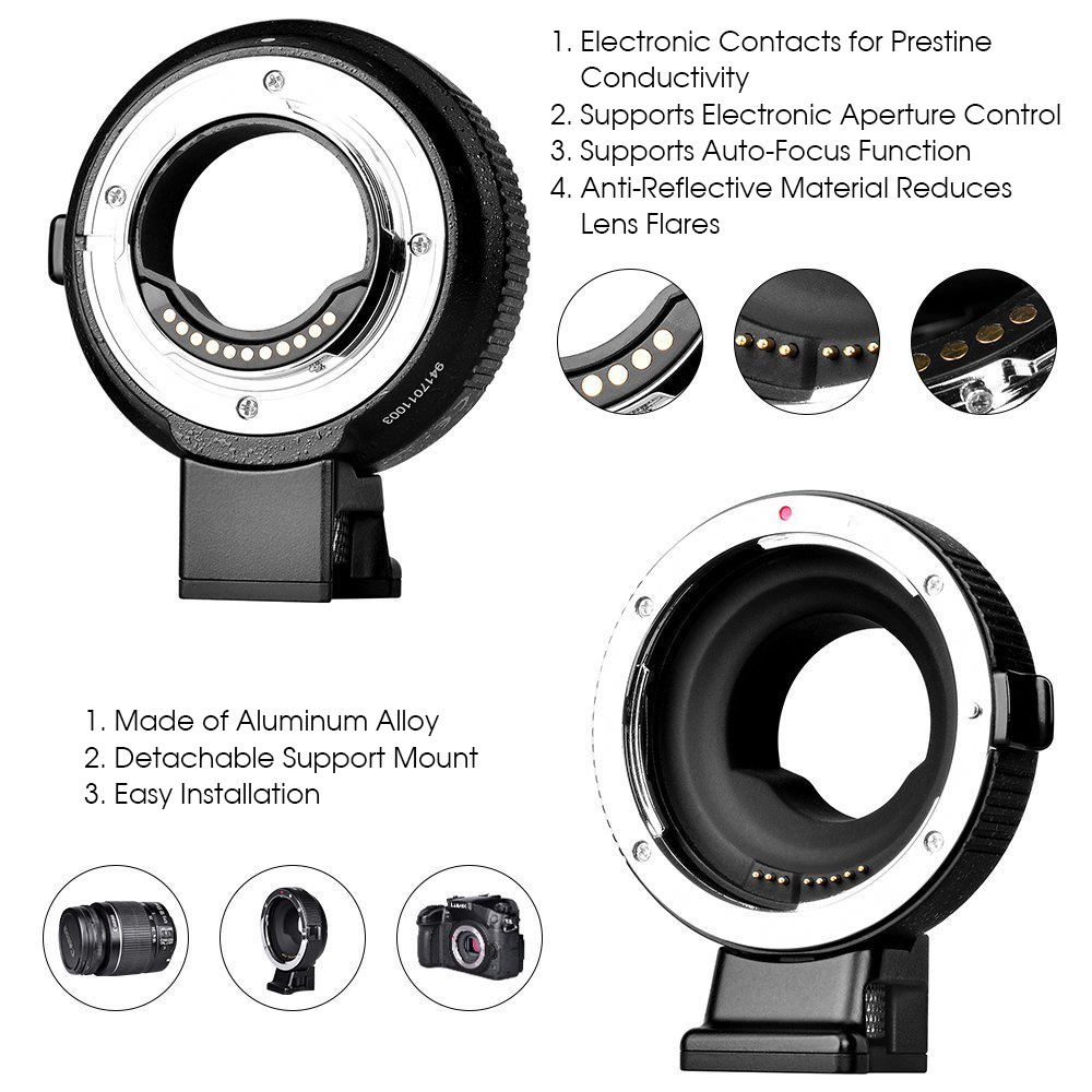 Lens Adapter Ef To M4 3 W Electronic Iris And Af Commlite Ikan