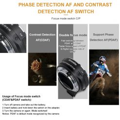 Lens Adapter Ef To E Mount High Speed Af Black Commlite Ikan