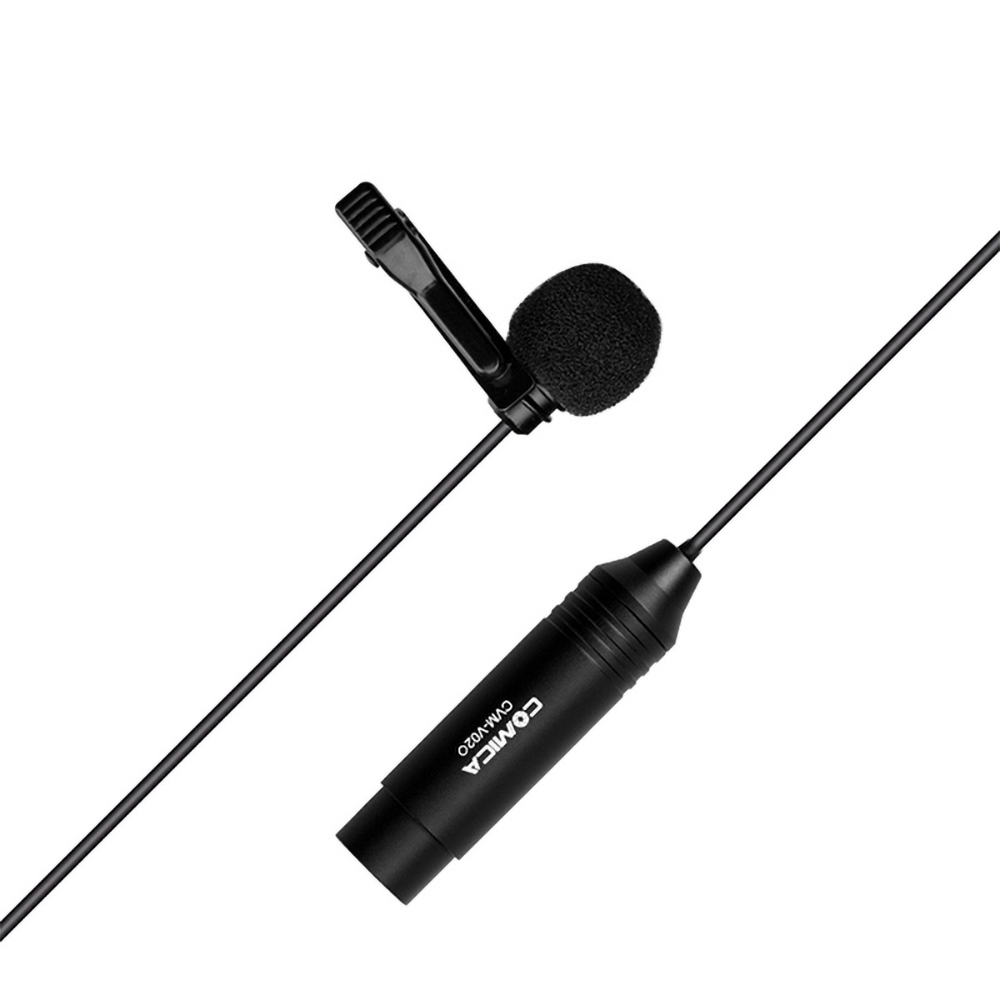 Sinextesis Microfono Lavalier spinotto Mini XLR 3 poli (Nero)