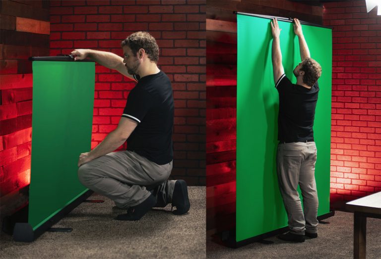 HomeStream 76" Tall Portable PullUp Chroma Key Green Screen