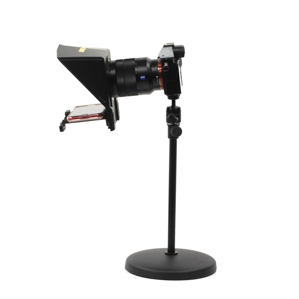 HomeStream™ Smartphone Teleprompter for DSLR, Mirrorless Cameras, or Smartphones w/ Desktop