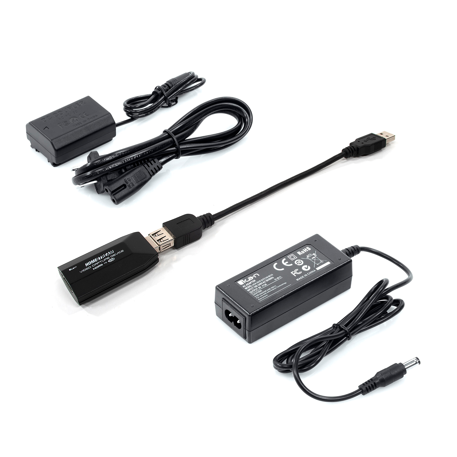 HomeStream™ HDMI to USB Video Capture Device w/ STRATUS Dummy Battery for Sony Cameras
