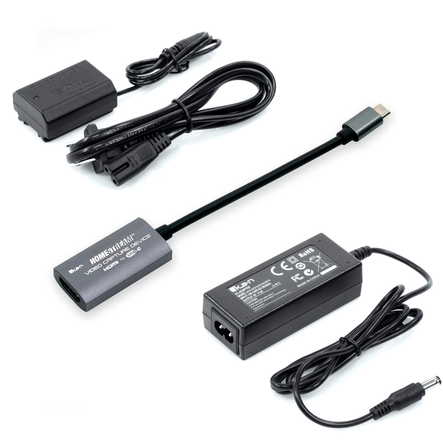 HDMI USBC Video Capture Device w/ STRATUS Dummy Battery for Sony Cameras - Ikan