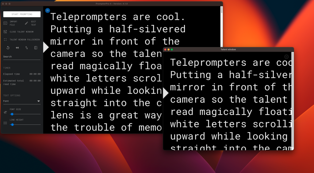 PrompterPro 4 Teleprompting Software for PC & Mac (Physical Disc