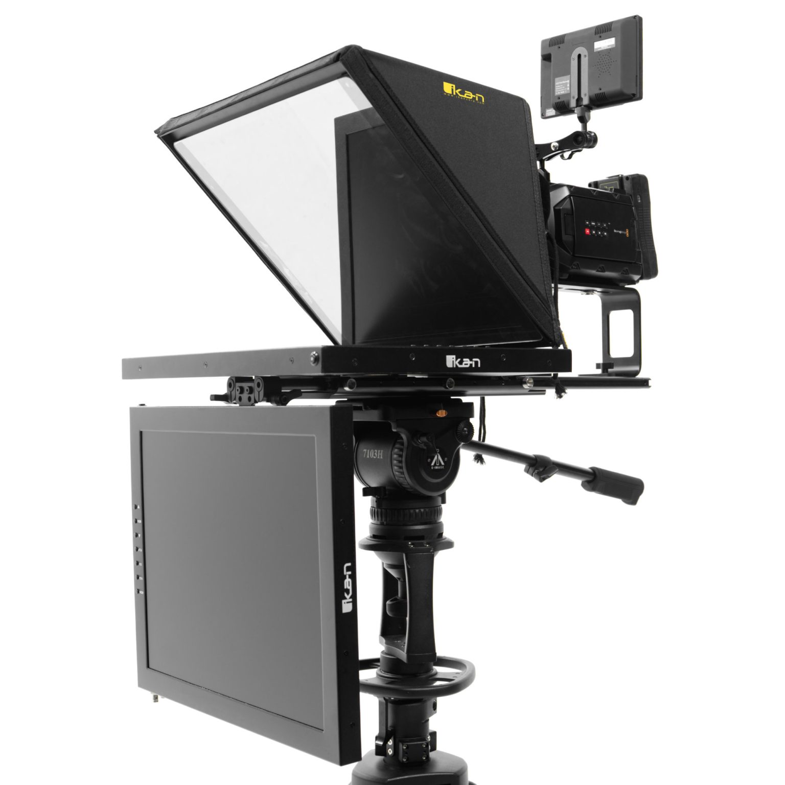 Professional 19" High Bright Beam Splitter Teleprompter with 19" Talent
