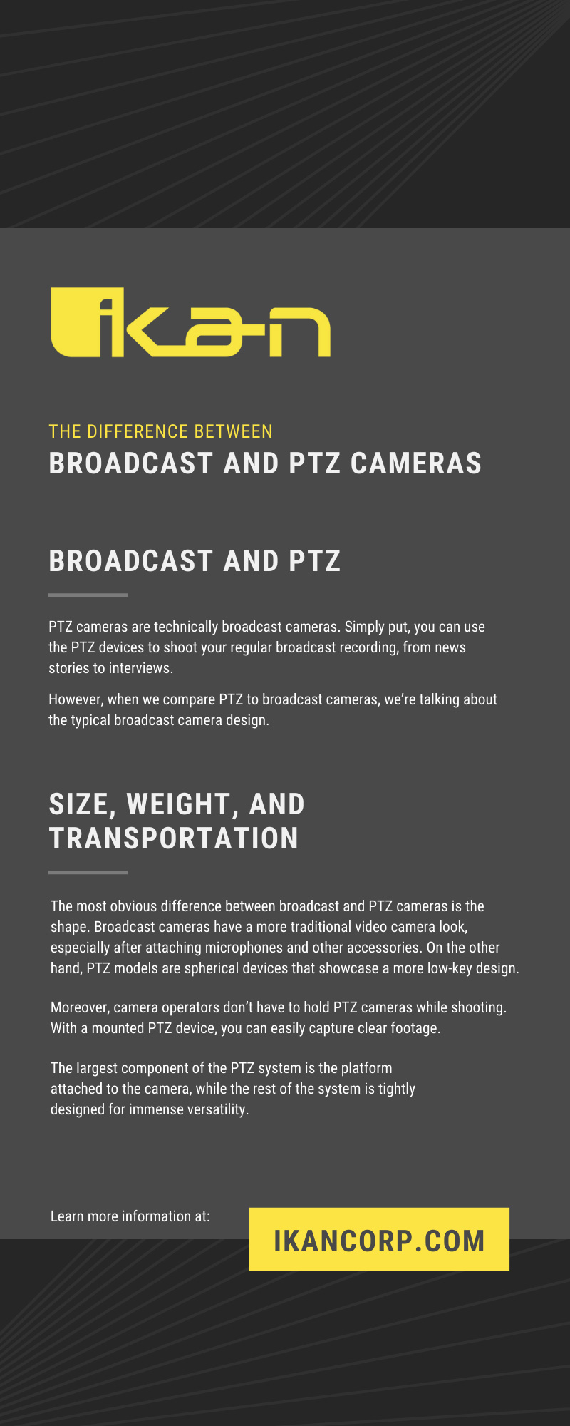 The Difference Between Broadcast and PTZ Cameras