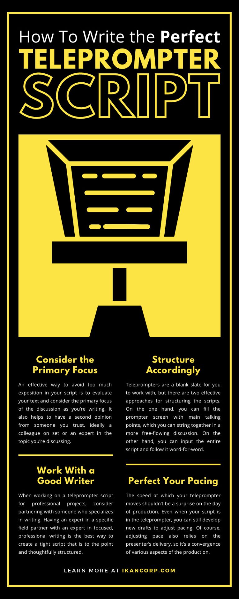 How To Write the Perfect Teleprompter Script Ikan