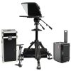 ikan broadcast turnkey solution that includes everything you need teleprompter, pedestal, tripod, dolly, carring case