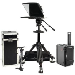 ikan broadcast turnkey solution that includes everything you need teleprompter, pedestal, tripod, dolly, carring case