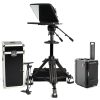 ikan broadcast turnkey solution that includes everything you need teleprompter, pedestal, tripod, dolly, carring case