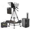ikan broadcast turnkey solution that includes everything you need teleprompter, pedestal, tripod, dolly, carring case