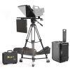 ikan broadcast turnkey solution that includes everything you need teleprompter, pedestal, tripod, dolly, carring case