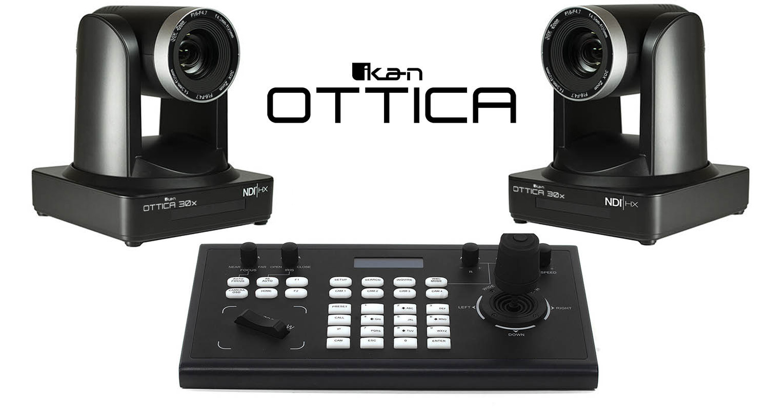 OTTICA™ Bundle w/ 2 NDI®|HX 30x PTZ Cameras, 1 IP Controller