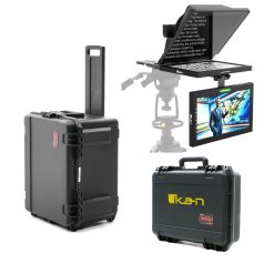 15 inch teleprompter, professional teleprompter, widescreen talent monitor, teleprompter travel kit, M15W
