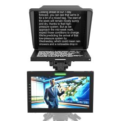 15 inch teleprompter, professional teleprompter, widescreen talent monitor, M15W