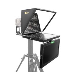 PT4900-V2, PT4900S-V2, PT4900-TM-V2, 5 PT4900S-TM-V2, Professional 19-inch high-bright teleprompter featuring a 1000 nit monitor, high-quality 70/30 beam splitter glass, lightweight aluminum chassis, and a screen readable from up to 25 feet. It includes multiple camera mounting options, an adjustable base for easy balancing, and reusable foam for transport. Suitable for various cameras including camcorders, DSLR, and mirrorless. Comes with PrompterPro software for MAC & PC and supports SDI, HDMI, composite, and VGA inputs.