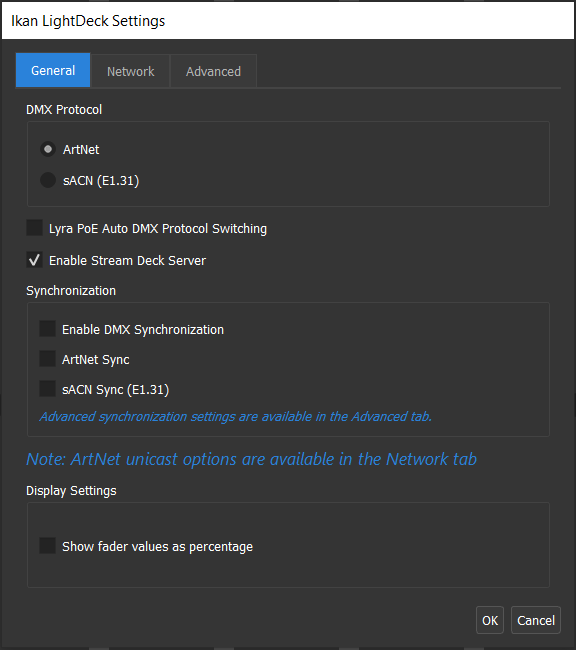 LightDeck Settings 1