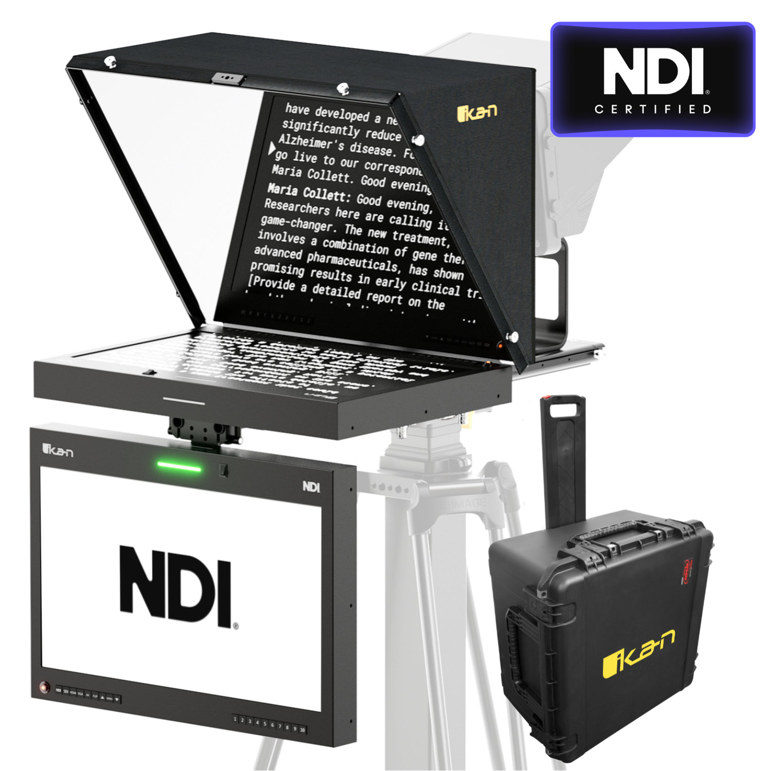 NDI Teleprompter with Travel Case