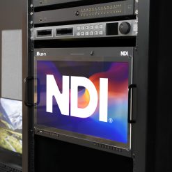 NDI Monitor rack mounted. rack mount NDI monitor. Rack-mounted NDI monitor, AV over IP Monitor, AVoIP monitor.