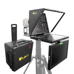Aura™ Professional 19 in. SDI High Bright Beam Splitter Teleprompter w/ Talent Monitor Kit & Travel Kit