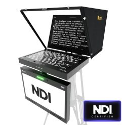 Aura™ 19" PTZ POE++ NDI Teleprompter & NDI Talent Monitor w/ Full NDI Encoding/Decoding & IP Tally Light