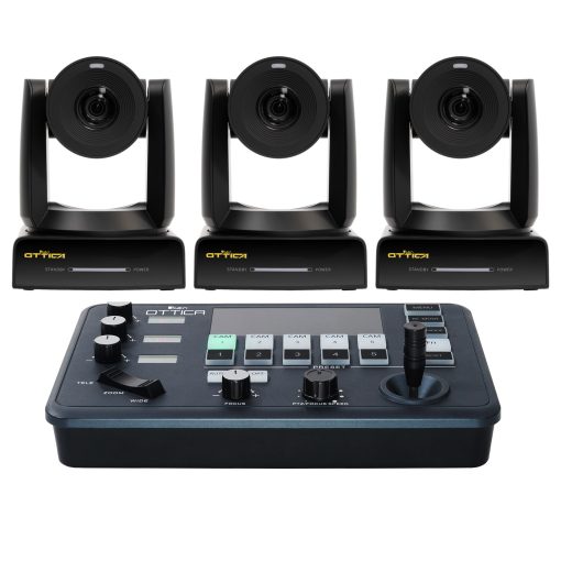 OTTICA 4K PTZ Camera bundle with IP and analog protocols like visca, ip visca, pelco, and onvif