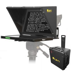 PTZ Teleprompter for Corporate AV and podcast studios – professional PTZ camera teleprompter providing clear script delivery and natural eye contact for high-quality video production