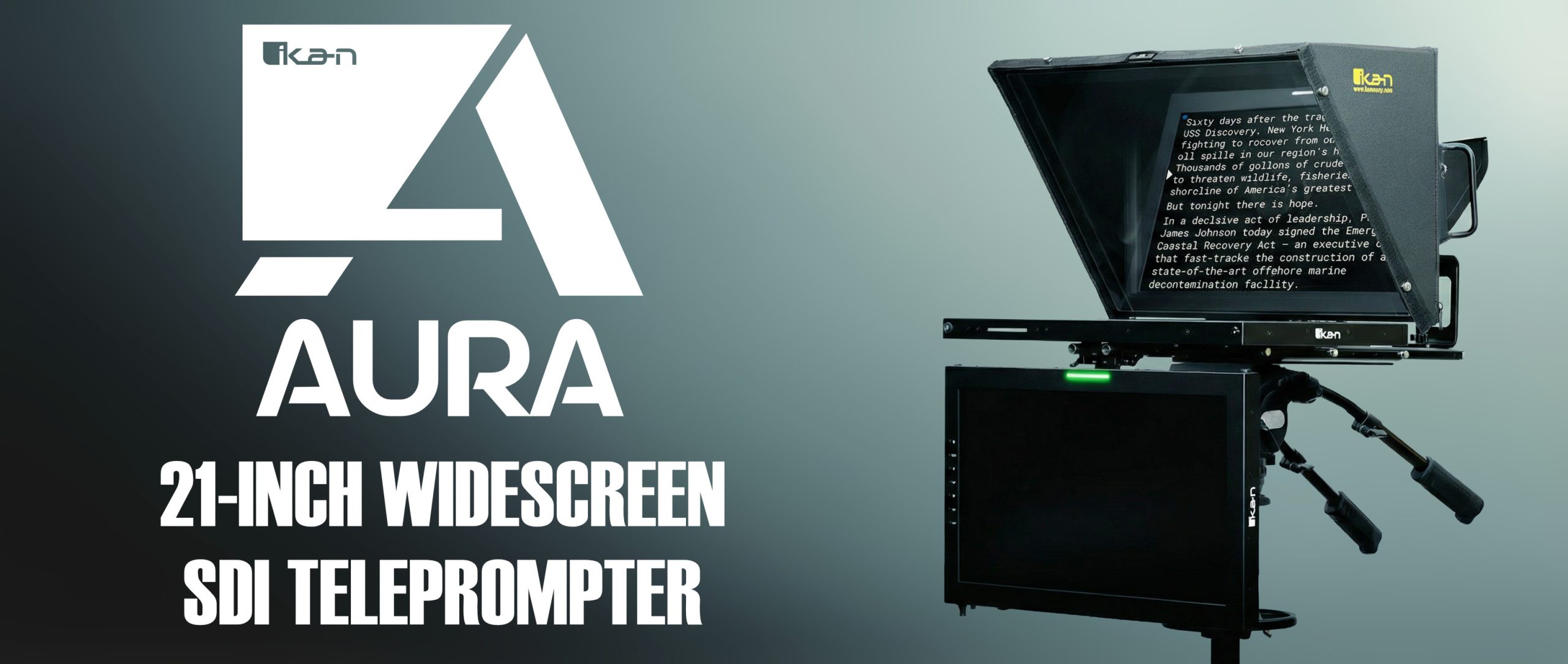 PTZ Teleprompter for Corporate AV and podcast studios – professional PTZ camera teleprompter providing clear script delivery and natural eye contact for high-quality video production