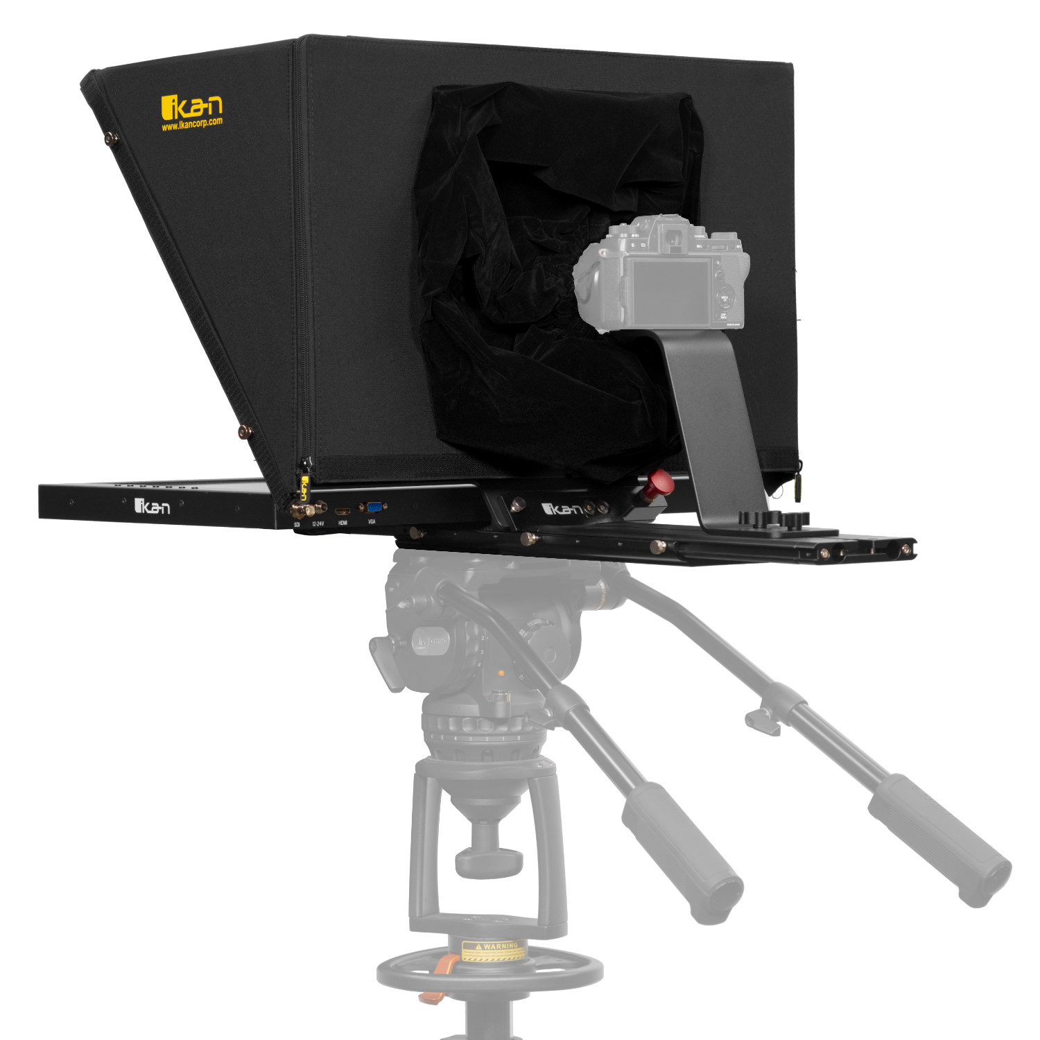 PTZ Teleprompter for Corporate AV and podcast studios – professional PTZ camera teleprompter providing clear script delivery and natural eye contact for high-quality video production