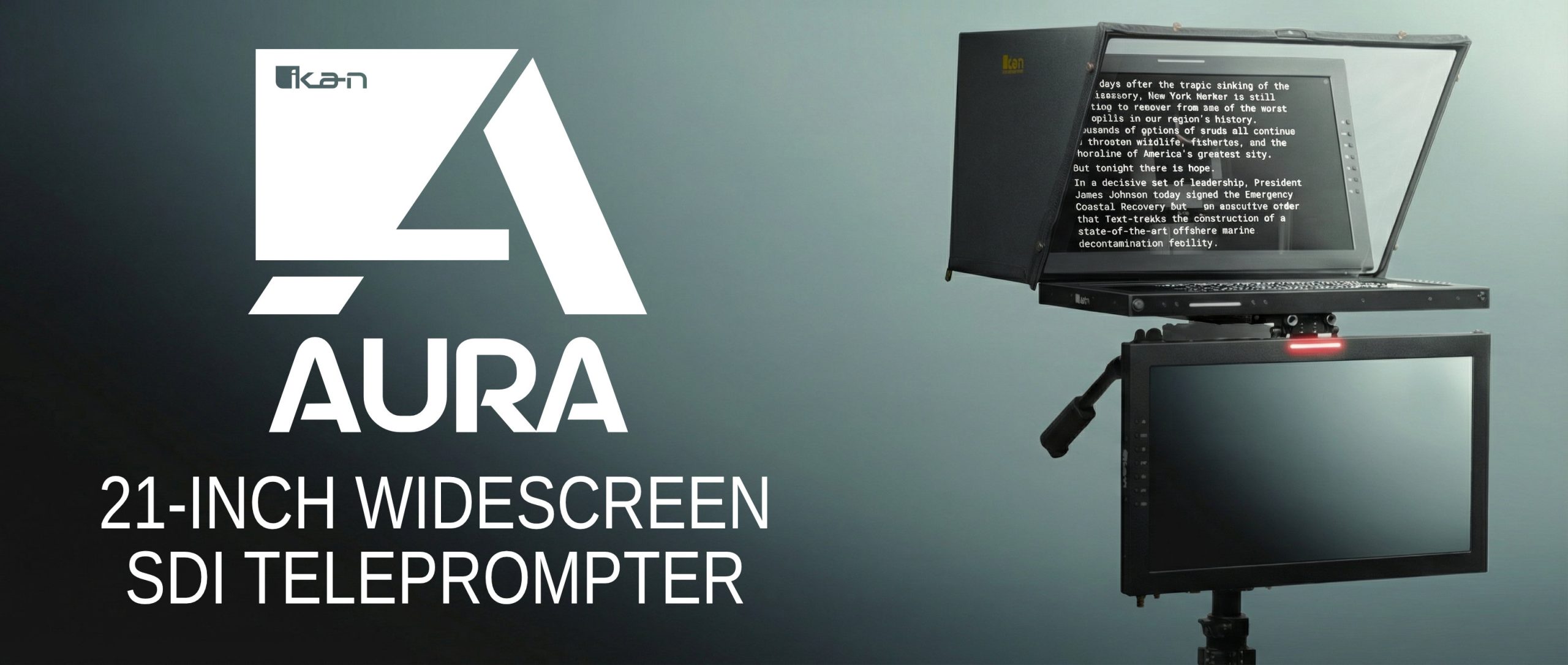 PTZ Teleprompter for Corporate AV and podcast studios – professional PTZ camera teleprompter providing clear script delivery and natural eye contact for high-quality video production