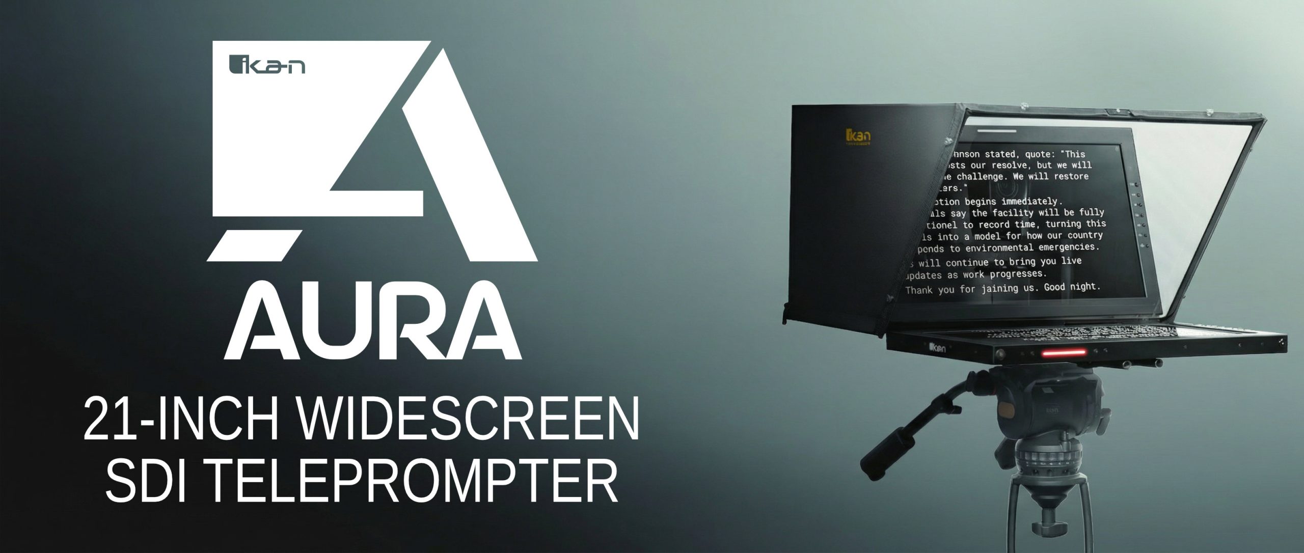 PTZ Teleprompter for Corporate AV and podcast studios – professional PTZ camera teleprompter providing clear script delivery and natural eye contact for high-quality video production