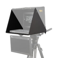 PT-SH cable pass-through with velcro flap and rubber grommet, clean cable routing for ikan teleprompter shade hood, HDMI and power cable management