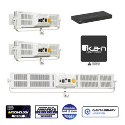 Lyra POE Low Profile Bi-Color Led Light w/ Netgear PoE++ Switch Bundle (Mix) (White)