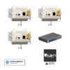 Lyra POE Half x 1 Bi-Color Studio Panel Soft LED Light 3x Light w/ Netgear PoE++ Ultra 60 Switch Bundle (Unmanaged) (White)