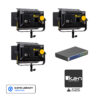 Lyra POE Half x 1 Bi-Color Studio Panel Soft LED Light 3x Light w/ Netgear PoE++ Ultra 60 Switch Bundle (Unmanaged)