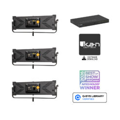 Lyra POE 1 x 3 Bi-Color Studio Soft Panel LED 3x Light Bundle w/ Netgear PoE++ Switch and Light Deck
